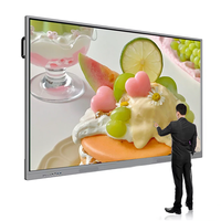 4K İnteraktif Beyaz Tahta LCD Dokunmatik Ekran 20 Noktalı Kalemle Parmakla Yazma Ekranı Android Windows Sınıf Ofis Öğretimi