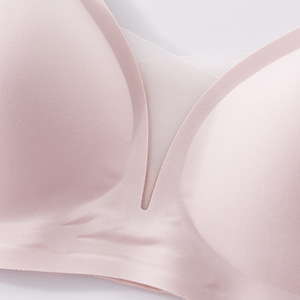 Soutien-gorge d'allaitement respirant en nylon côtelé sans couture pour femme, soutien-gorge de sport sans armatures pour l'allaitement, la grossesse et le sommeil - Product Image 3