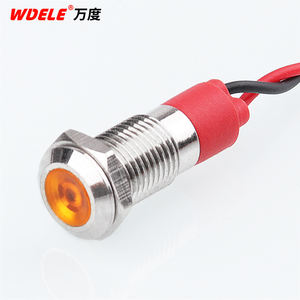 <span class=keywords><strong>Mini</strong></span> lámpara pequeña de 8MM, <span class=keywords><strong>LED</strong></span> metálico de alto brillo, 3-220V, luz indicadora de cabeza plana multicolor de doble color - Product Image 3