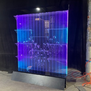 RGB Digital APP Control Bubble Wall with Wine Display Shelf Freestanding Bar Water Feature - Product Image 3