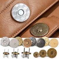 Fermoir magnétique de luxe en alliage de zinc 14 mm 18 mm pour sacs à main, sacs en cuir, bouton métallique OEM