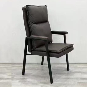 <span class=keywords><strong>Chaise</strong></span> <span class=keywords><strong>de</strong></span> <span class=keywords><strong>bureau</strong></span> pas cher <span class=keywords><strong>sans</strong></span> roue en cuir PU 4 quatre pattes avec accoudoir pour conférence réception visiteur - Product Image 1