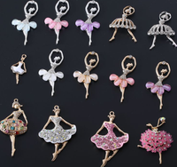 Broche en cristal de strass pour danseuse de ballet pour enfants KIMMY, pour femmes et filles - Cadeau de fête de mariage, fiançailles