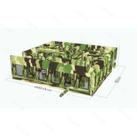 Labyrinthe laser gonflable camouflage commercial, labyrinthe d'obstacles gonflable pour paintball, fêtes et team building