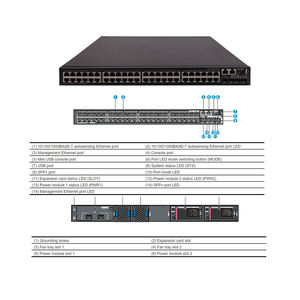 สวิตช์เครือข่าย H3C รุ่นใหม่ ประสิทธิภาพสูง รองรับ POE+ กิกะบิต 50 พอร์ต 672Gbps แบบ Full/Half-Duplex รองรับ VLAN SNMP QoS - Product Image 2
