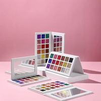 Palette de fards à paupières scintillants personnalisée de 18 teintes, avec des reflets chatoyants et brillants hautement pigmentés, longue tenue, pour des looks de maquillage glamour pour les soirées
