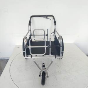 <span class=keywords><strong>Porte</strong></span>-bagages pratique multifonctionnel <span class=keywords><strong>à</strong></span> trois roues, cadre en acier, remorque <span class=keywords><strong>à</strong></span> vélo, plate-forme métallique pliante, <span class=keywords><strong>porte</strong></span>-bagages en plastique - Product Image 3