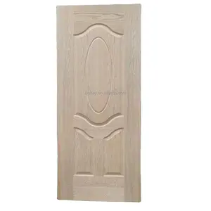 Modern 6 Panel Moulded Door Skin China's Cheap Waterproof Wood Interior Door Bedroom Finished Surface Rolling Pull Opening
