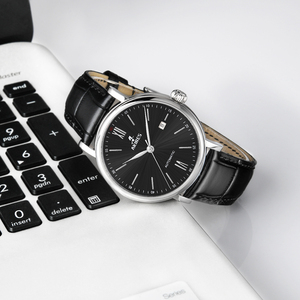 AKIRES orologio meccanico automatico minimalista cinturino in acciaio inossidabile analogico ETA movimento 2824 alla moda cassa in pelle OEM - Product Image 3