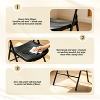 Chaises pliantes en plastique empilables de couleur blanche pour événements de mariage, appartements, hôpitaux, usage commercial et extérieur