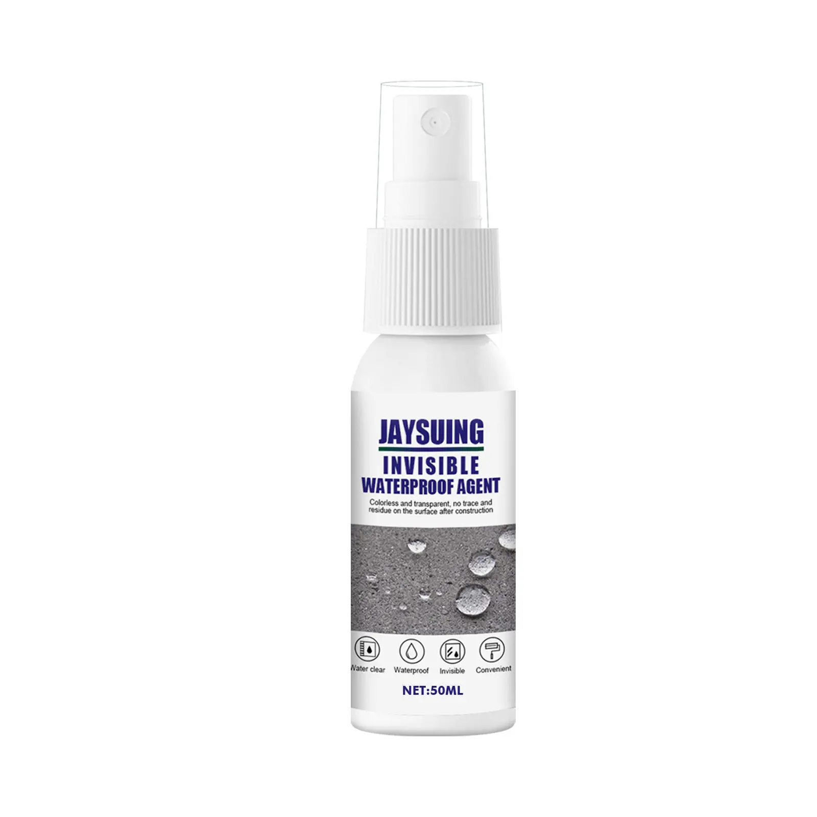 Pegamento de aerosol transparente, sellador ligero invisible, agente impermeable permeable tipo nano incoloro