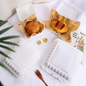 Boîte alimentaire biodégradable jetable, boîte à Bento pour gâteau à <span class=keywords><strong>déjeuner</strong></span>, 10 pièces - Product Image 2