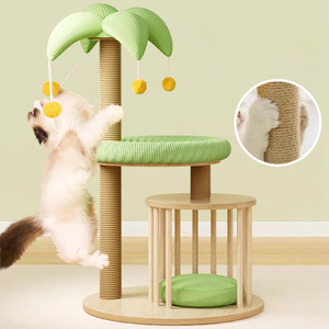 Árbol Ecológico Moderno/Clásico de Madera para Ahorrar Espacio con Plataforma de Salto, Juguete para Mascotas, Estructura para Trepar y Nido para Gatos - Product Image 3