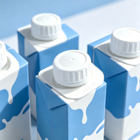 Capuchon en carton de qualité alimentaire anti-fuite de 23 mm, idéal pour l'emballage du lait, du jus et des boissons, avec couleur personnalisable et étanchéité fiable
