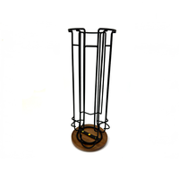 Support de rangement pour capsules de café en fer forgé, support de présentation multifonctionnel pour capsules de café avec base rotative