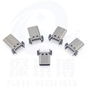 หัวต่อแบบ Type-C 6 พิน แบบเสียบผ่านรู แนวตั้ง สำหรับชาร์จ USB ความยาว 11.5/12.0/13.0/13.7/15.0 มม. บรรจุภัณฑ์แบบม้วนเป็นตัวเลือกเสริม - Product Image 2