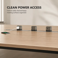 Table de conférence électrique commerciale à double moteur, réglable en hauteur, avec cadre en acier, pour bureau, table de réunion assis-debout