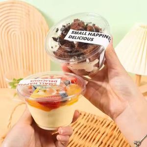 ถ้วยเครื่องดื่ม PET ใสขนาดเล็ก 180 มล. 250 มล. เกรดอาหารสำหรับโรงงาน ใช้แล้วทิ้ง เป็นมิตรกับสิ่งแวดล้อม พร้อมฝาปิด รับทำโลโก้ ถ้วยไอศกรีม ถ้วยเค้ก - Product Image 2