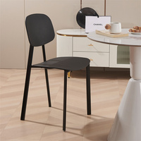 Chaise de salle à manger empilable en plastique, chaise d'appoint robuste pour cafétéria, chaise d'invité de restaurant à cadre métallique mat pour école