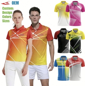 Chemises de golf pour hommes et femmes, chemises pour le tennis de table, t-shirts en polyester de haute qualité, fabricant de maillots personnalisés brodés, polo de sport - Product Image 1