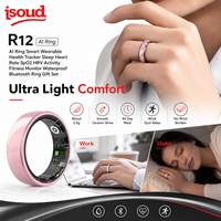 Bague connectée en céramique R12 Qring - Suivi de santé 24/7 (fréquence cardiaque, SpO2) - OEM/ODM Petites séries pour les marchés B2B aux États-Unis et en Europe - Bague IA cadeau