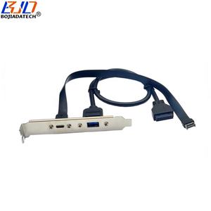 All'ingrosso 20Gbps USB tipo <span class=keywords><strong>3.2</strong></span>-C + 5Gbps-un connettore A MB tipo-E 19PIN cavo dati di intestazione 50CM con staffa in magazzino - Product Image 6