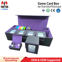 Boîte de rangement Torson 5-en-1 en cuir PU 600+ pour 5 boîtes de cartes et accessoires pour cartes à collectionner TCG, Commander, Yugioh, PTCG