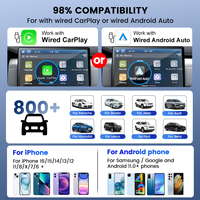 Dongle Inalámbrico Android Auto con Mayor Transmisión, WiFi Abierto, Control por Voz, Música, Waze, Xair Car Play Ai Box para Apple y Google