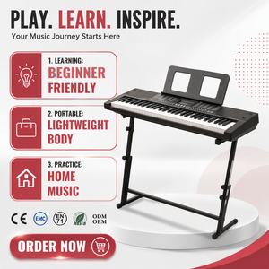 <span class=keywords><strong>Clavier</strong></span> d'orgue électronique 61 touches, claviers musicaux, 70 démos, 200 sons, fonction enseignement, entrée 5V USB-C, usine chinoise, OEM, logo personnalisé - Product Image 3