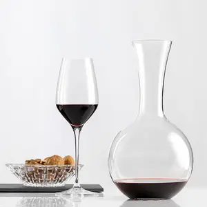 I più venduti vendita calda all'ingrosso caraffa di sfiato in vetro di cristallo/Decanter per vino/Set regalo per vino