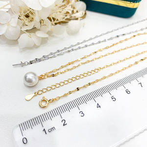 Juego de Accesorios de Plata de Ley S925 para DIY con Perlas, Soporte Vacío 9281 para Collar y Pulsera, Colgantes de Moda en Oro y Plata - Product Image 3