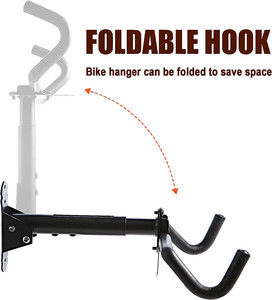 <strong>Bike</strong> Wall Mount Bicycle Indoor Storage Rack Cycling Wall Mounted Holder <strong>Hook</strong> Your Road Mountain or Hybrid <strong>Bikes</strong> - Product Image 2