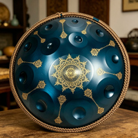 Tambour Handpan Mandala Professionnel pour Débutants et Musiciens, 22 pouces, 12 notes, en acier inoxydable, fabriqué à la main, logo personnalisé de haute qualité