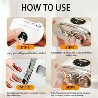 Coupe-ongles électrique rechargeable portable avec écran numérique intelligent, 2 vitesses, coupe-ongles et lime à ongles