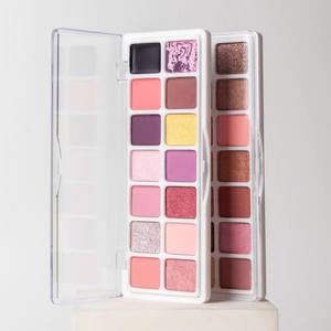 Logotipo personalizado 14 colores Smooth Spring Eyeshadow Clear Pack Etiqueta Privada Vegano Multicromo Creamy Buttery Eyeshadow Palette - Product Image 1
