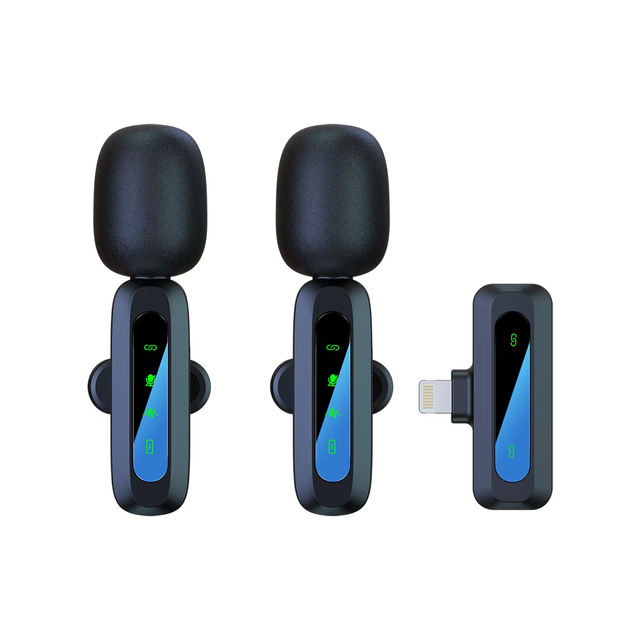 XTUGA J3 2.4G Wireless Lavalier Handheld Microphone Zero Latency Monitoring Noise Cancelling 360 Omnidirectional for Vlog