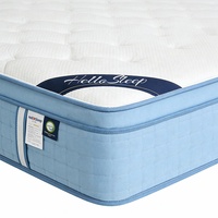 Colchón Hellosleep de Lujo, Personalizado, Tamaño Queen/King, Espuma Viscoelástica Comprimida, Resortes Encapsulados, para Hotel/Dormitorio, Proveedor de Importación Directa