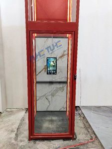 Hui chuang Fabrik preis 400kg Luxus Traction Home Elevator Lift Edelstahl 2 3 4 Stop Passenger Elevator - Product Image 3