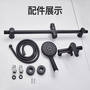 Juego de ducha Zimani con grifo mezclador, asiento de válvula de 15 cm, entrada y salida de 4 puntos para grifo de agua fría y caliente para baño - Product Image 4
