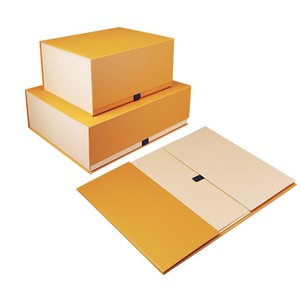 Caja Plegable Personalizada de Siete Platos, Gran Capacidad, Blanca, Naranja, Rojo Oscuro, con Estriado, Bolsa para Ropa, Regalo, Papel Recubierto, Estampado para Velas - Product Image 6