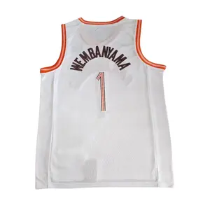 Nieuwkomer 2024 Sporen Jersey #1 Rookies Wembenyama Jersey Basketbal