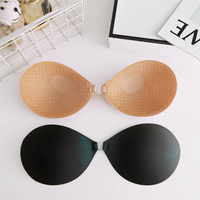 Patch de poitrine perlé bonnet rond soutien-gorge sans bretelles respirant push-up devant ouvert poitrine sous-vêtements En stock
