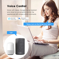 Mini Interrupteur Intelligent Tuya 16A Wifi+RF433Mhz pour Smart Life, Relais Temporisateur de Contrôle 2 Voies, Automatisation Sans Fil Compatible Alexa Google Home