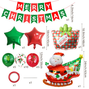 <span class=keywords><strong>Père</strong></span> <span class=keywords><strong>Noël</strong></span> Latex Cadeau Drapeau Imprimé Ballon Costume Accessoires pour Décorations De Fête De <span class=keywords><strong>Noël</strong></span> Fournitures De Fête Promotionnelles - Product Image 1
