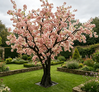 Grands arbres artificiels géants, faux cerisiers en fleurs Sakura pour la décoration extérieure des entreprises de horticulture et des restaurants