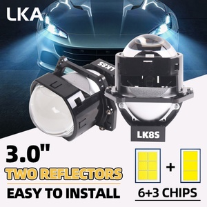 SANVI Lentille carrée LK8S 12V 6000K Blanc Bi-LED Projecteur Nouvelle Arrivée 60W Phare de Voiture pour Feux Avant Basse et Haute Intensité - Product Image 3