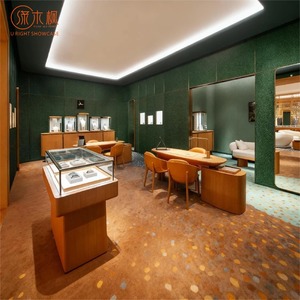 Kunden spezifische Vitrine aus Massivholz und Glas mit <span class=keywords><strong>LED</strong></span>-Beleuchtung-Luxus-Vitrine für High-End-Schmuck-und Uhren geschäfte - Product Image 4