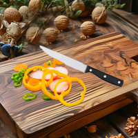 Ensemble de couteaux de cuisine bon marché vente en gros ensemble de blocs à couteaux de revêtement avec manche en caoutchouc souple