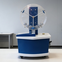Machine de sélection de numéros de bingo de table de ping-pong bleue de bureau 100, machine de loterie de loto, accessoire de loterie pour événements