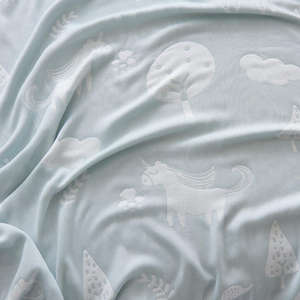 Manta de bambú 100%, totalmente suave, de ganchillo, dibujos animados, azul, impermeable, antipilling, para Primavera/otoño, de Vietnam - Product Image 4